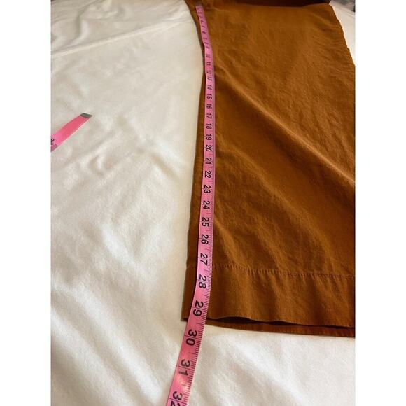 J.Crew Factory Women's High-rise patch-pocket wide-leg pant Burnt Sienna Size 34 - Picture 9 of 10